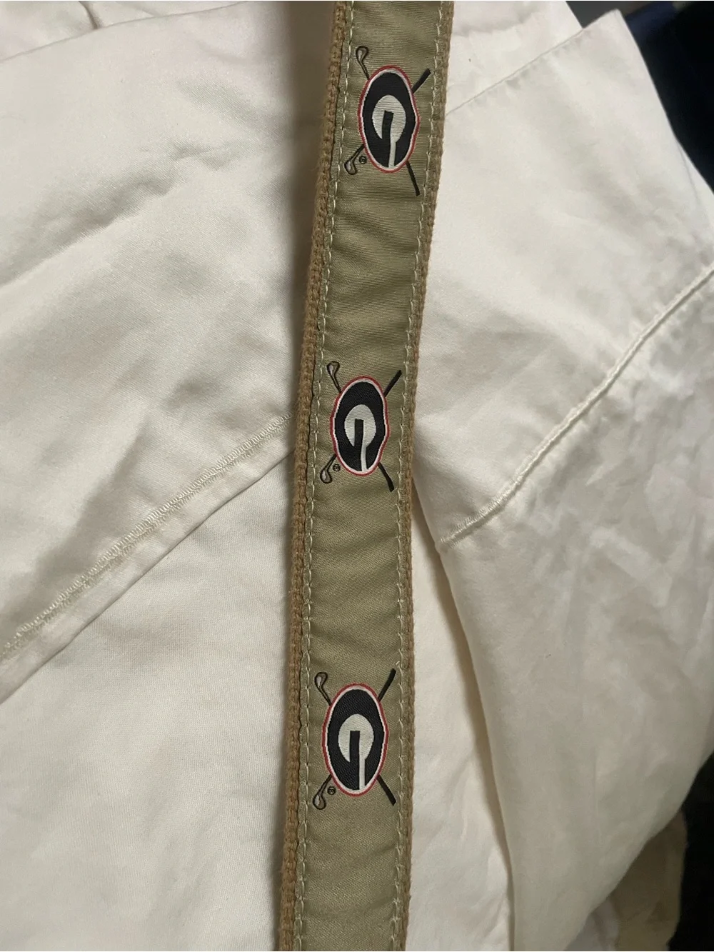 Jardine University of Georgia Embroidered Beige Golf Belt - Men's